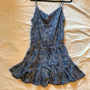 Blue dotted romper